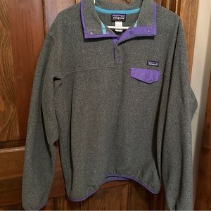 Patagonia Grey Fleece Snap T Pullover